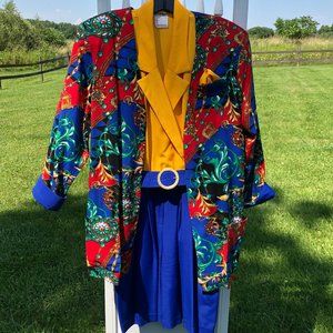 Vintage All in One Skorts Outfit & Jacket Size